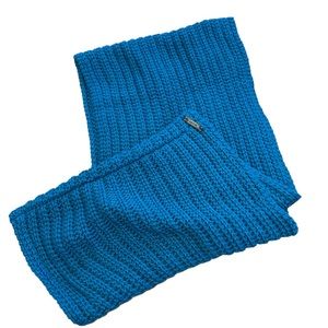 Coach Chunky Knit Blue Infinity Scarf - New